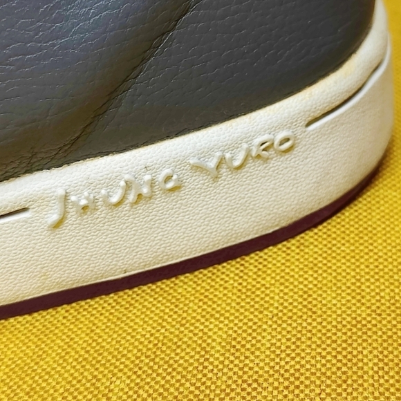 Jhung Yuro Cup Low Leather Casual Grey Purple Sneakers Mens Shoes Size 11 - Picture 8 of 11